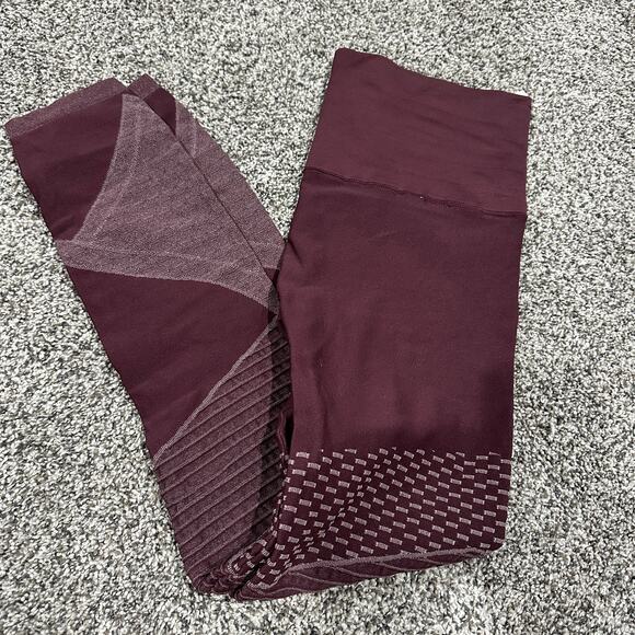 SPANX Pants - SPANX Wine LOOK AT ME NOW Moto Style Leggings, Size LARGE